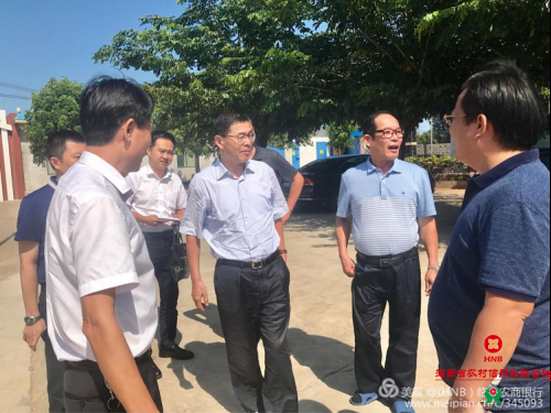 海南銀監(jiān)局譚震祥局長一行到臨高海豐養(yǎng)殖發(fā)展公司實地調(diào)研