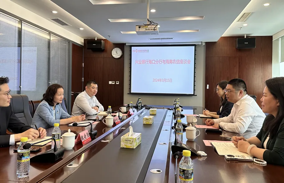 興業(yè)銀行?？诜中信c海南農(nóng)信座談