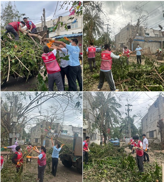 “風(fēng)雨同舟，齊心抗災(zāi)”——海南農(nóng)商銀行儋州支行志愿者積極投身災(zāi)后重建工作